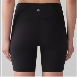 Lululemon train times 6 inch high waist shorts in black size 10